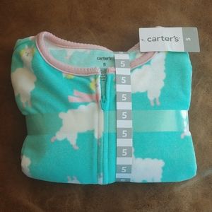 NWT Carter's size 5 Footie Llama Pajamas!